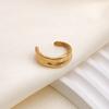 Punk Retro Simple Personality Temperament Open Double Layer Geometric Titanium Steel Minimalist Index Finger Ring Girl