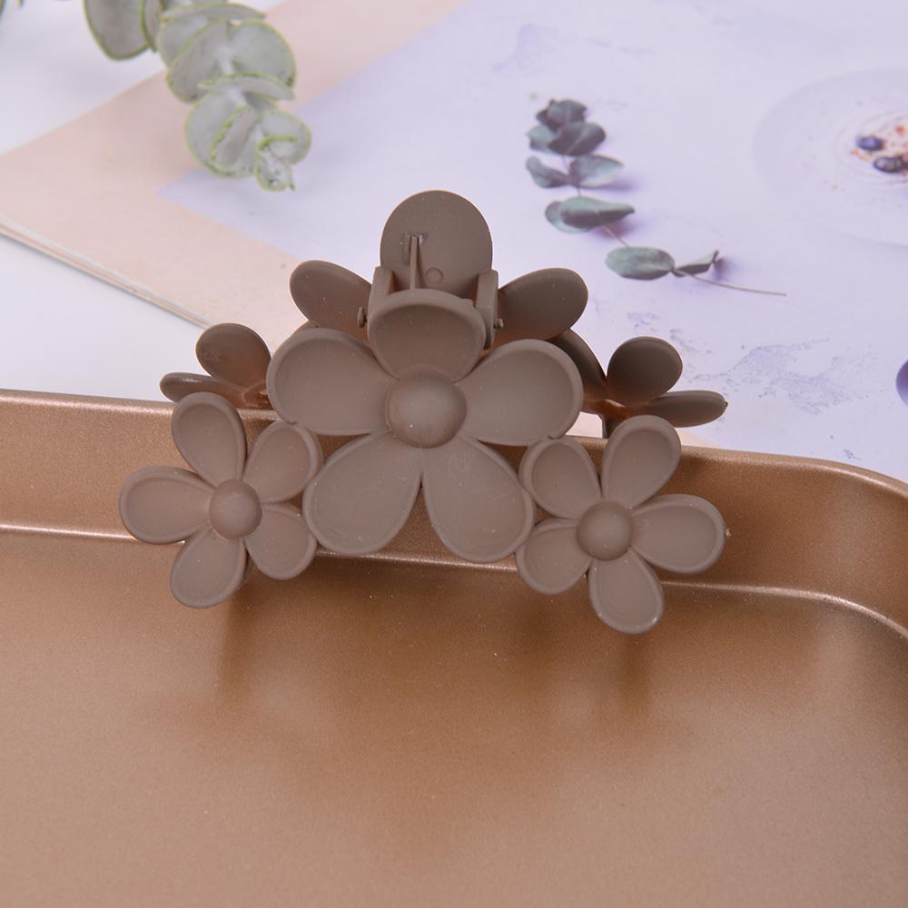 

1 шт. большая модная простая однотонная латте заколка для волос с тремя цветками, женский аксессуар для волос