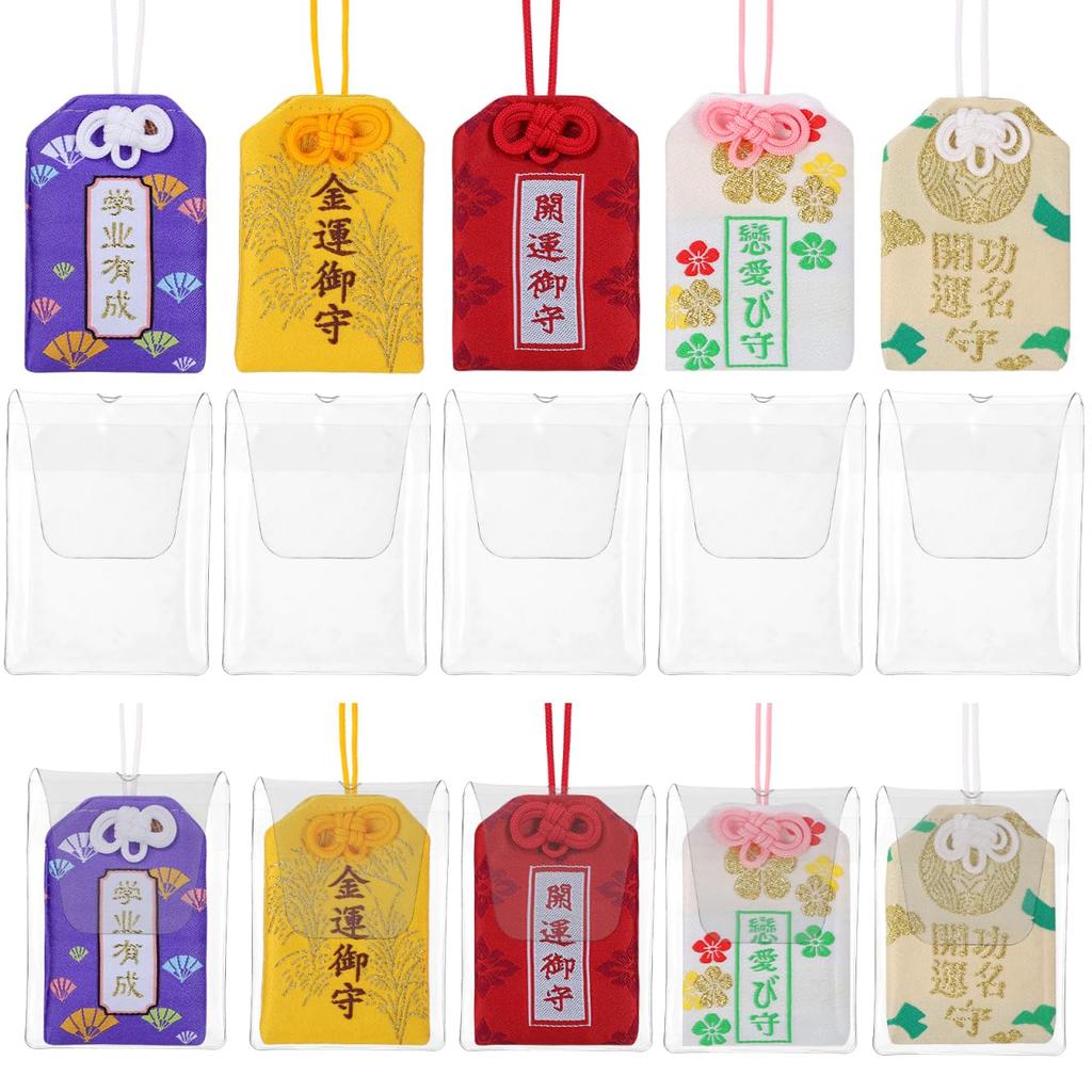MAGICLULU 10-Pack Japanese-Made Charms, Authentic Blessing Pouches for Prosperity and Good Fortune, Various Styles for Health, Luck, and Success