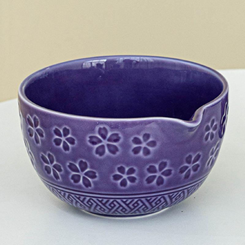 1/2pcs Traditional Japanese Matcha Bowl and Whisk Holder Tea Bowl with Pouring Spout for Office Table Tea Ceremony Party Gift