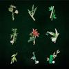 SKEDS Elegant Women New Creative Bamboo Rhinestone Brooches Pins Vintage Plant Series Crystal Enamel Pin Badges Corsage For Lady