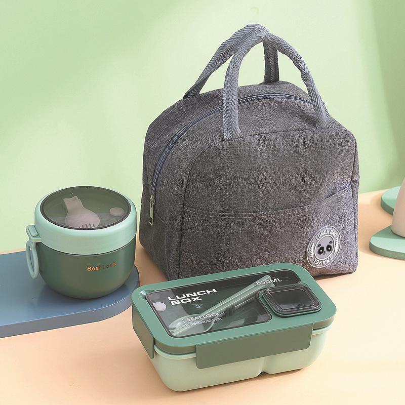 Compact Microwaveable Lunch Box with Compartments for Students & Office Workers
