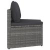 2 Piece Garden Sofa Set with Cushions Poly Rattan Gray