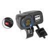 Doppel-USB-Motorrad Digitaler Wassertemperaturmesser Voltmeter + Thermometer Telefonladegerät