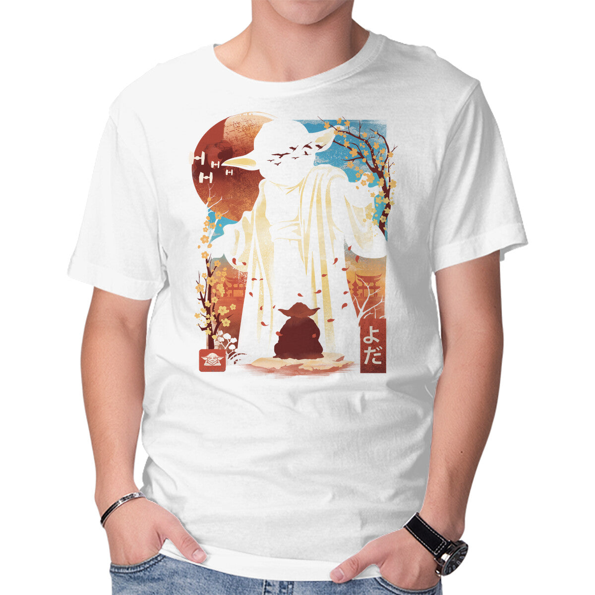 Unisex Crew Neck T-Shirt Legendary Jedi Master Graphic Short Sleeve Casual Tee XXXL