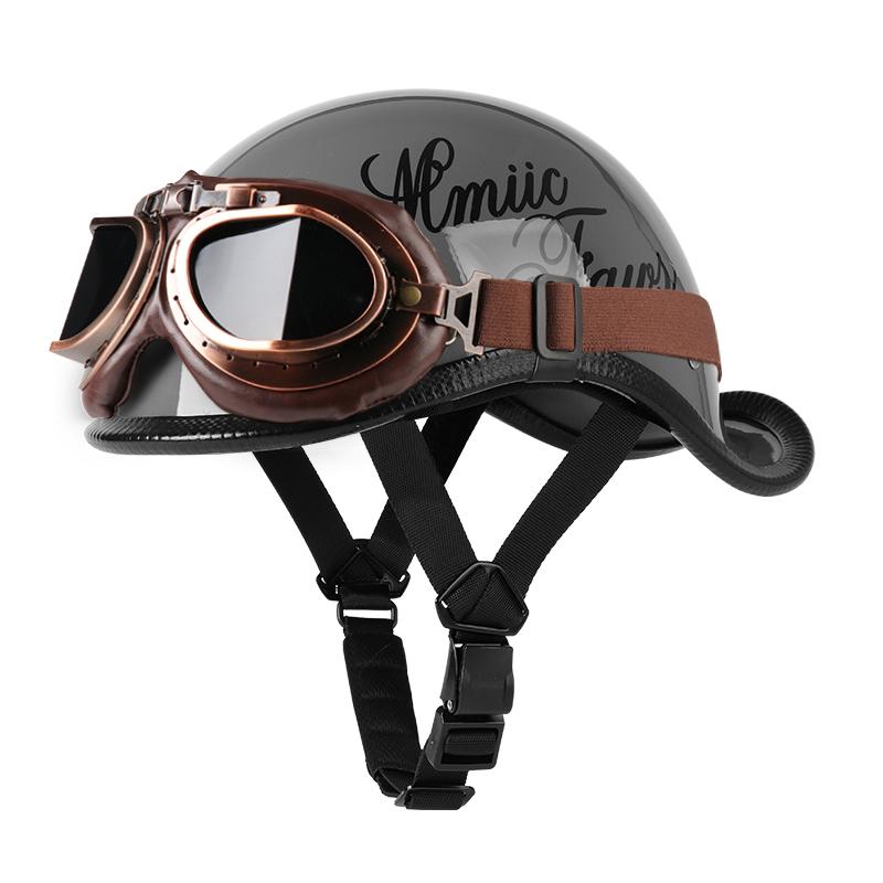 VGV Half helmet motorcycle helmet Electric Vehicle bike Riding Locomotive for Cruiser Retro Four seasons Unisex teenager child