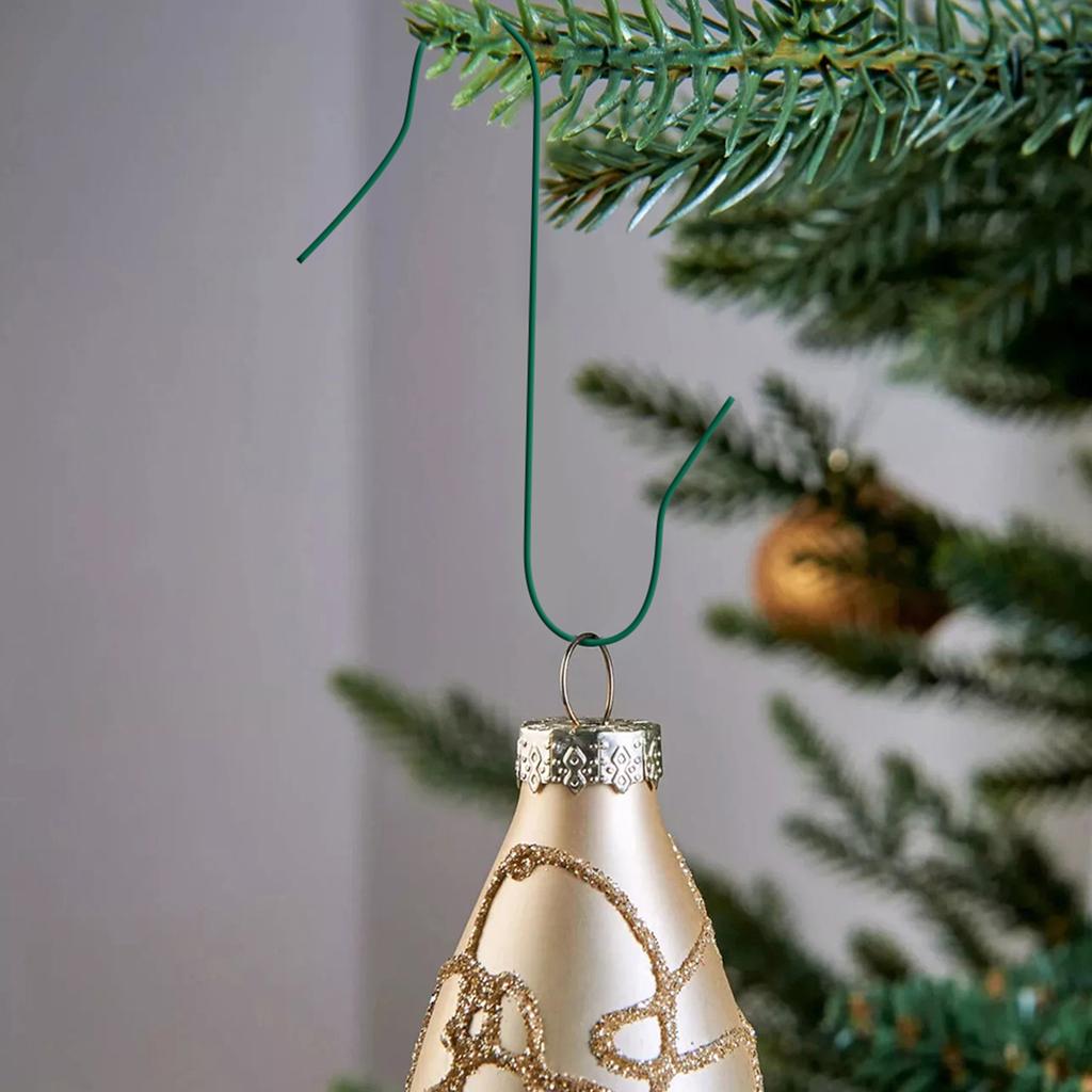 100PCS S-shaped Christmas Tree Hooks Metal S-Shaped Christmas Tree Ornament Hooks Hangers For Holiday Bauble Decoration