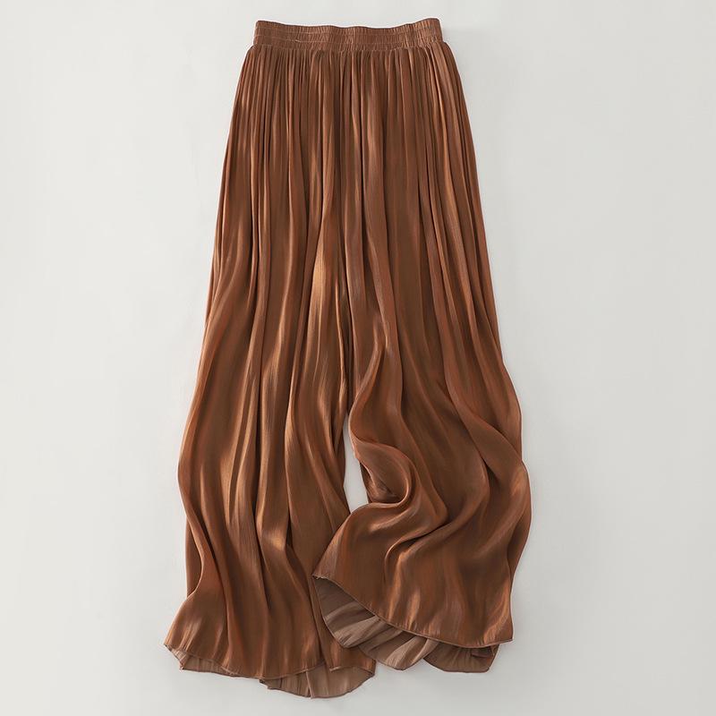 Pantalon-jupe large rétro chatoyant et coloré pour femmes