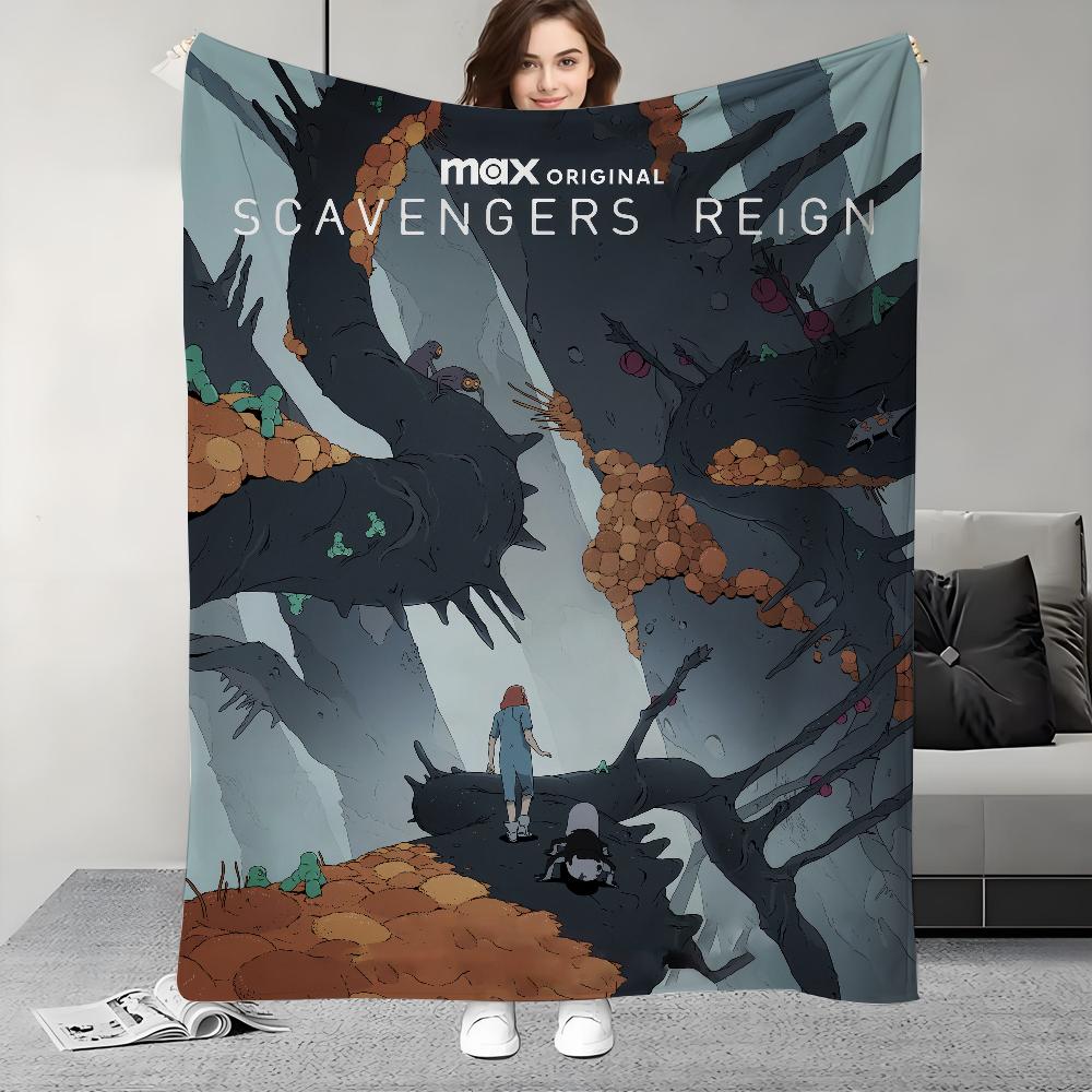 Cartoon S-Scavengers Reign Blanket Design Lightweight  For Dorms, Naps, Living Room, Office,Sofa,All-Season 30x40in