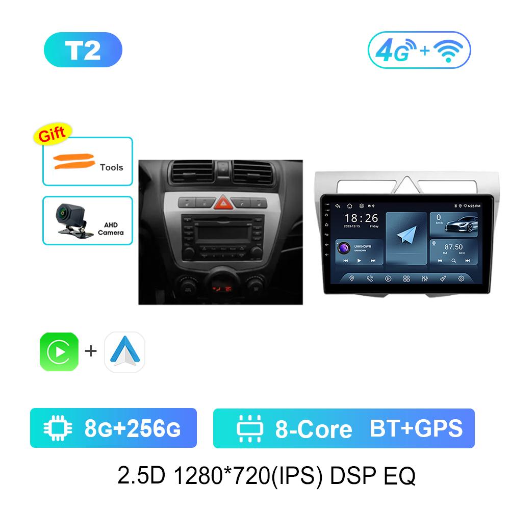 Video Multimedia Player Android Auto 4G Carplay WiFi 9 '' for Kia Morning Picanto 2007 - 2011 WiFi QLED IPS Screen 4G Bluetooth