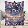 Feiern Sie 100 Jahre Liebe Flanelldecke - Weich und geeignet für Sofas, Betten, Büros, Reisen, alle Jahreszeiten, tolles Geschenk für Feiertage und Geburtstage.