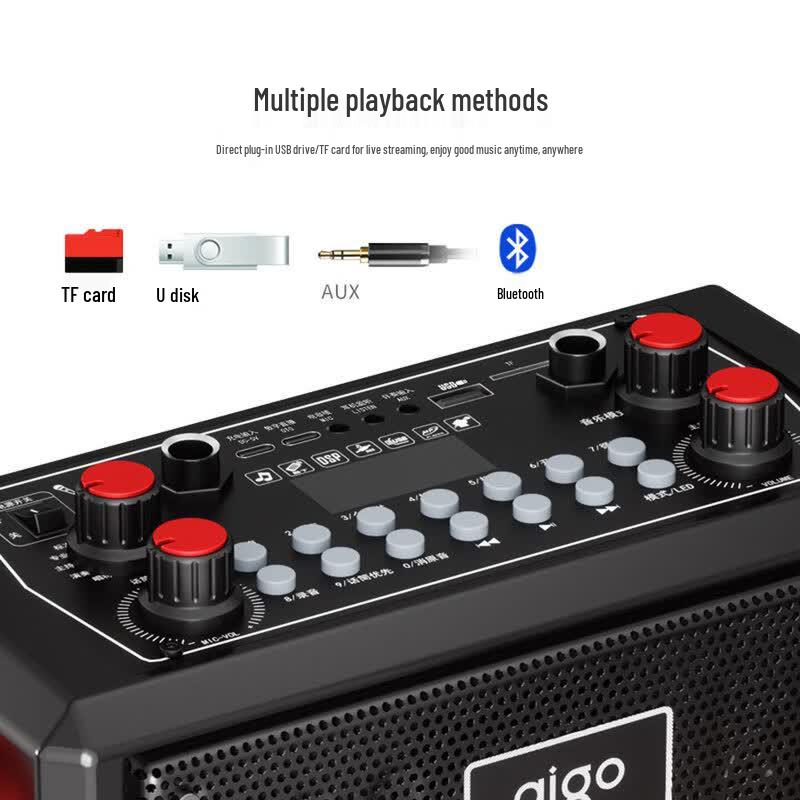 Aigo T333 Portable Wireless Bluetooth Speaker with Dual Microphones (CN Version)