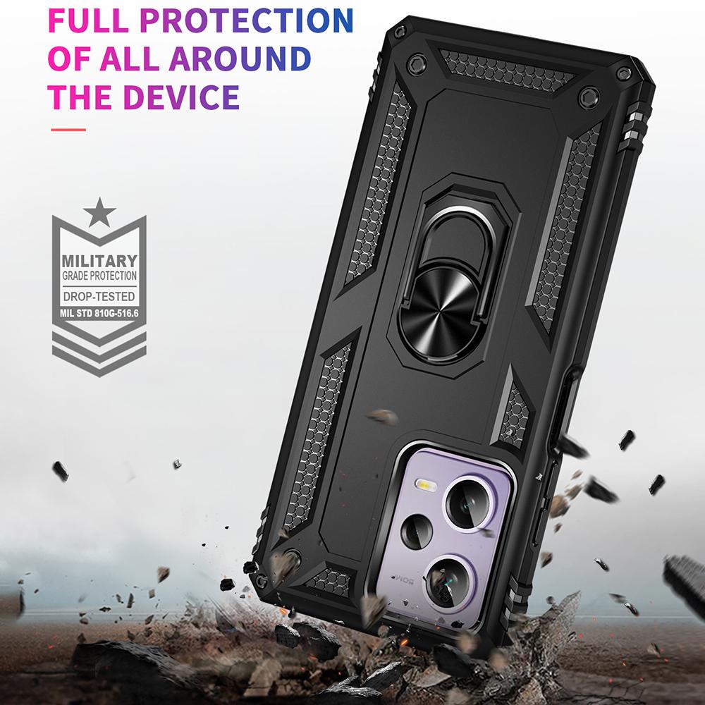 Ring Holder Kickstand Phone Case for Xiaomi Redmi Note 12 Pro 5G/Note 12 Pro Speed 5G/Poco X5 Pro 5G,TPU+PC Hybrid Cover