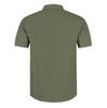 Men's Summer Linen Short Sleeve Shirt Stand Collar Button Down Shirt Casual Breathable Lightweight Top for Daily Wear