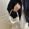 2025 Spring New Fashion Butterfly Fresh Casual Foreign Style Solid Color Texture Commuter Bag Portable Small Square Bag