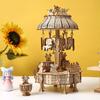 Handmade Wooden Carousel Jigsaw Puzzle Toy – Educational Ornament for Children