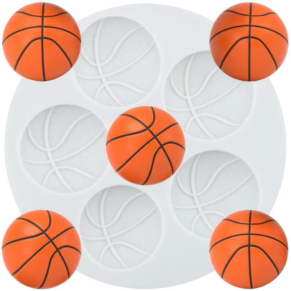 Basketball Silicone Molds Rugby Football Baseball Fondant Mold Cake Decorating Tools Cupcake Topper Candy Resin Clay Chocolate Gumpaste Mold