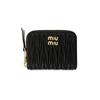 Women's Matelassé Black Coin Wallet 5MM268 AFPP F0002