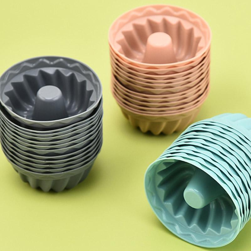 1/12 ADET Silikon Kek Kalıbı Gıda Sınıfı Pişirme Kek Pişirme Kalıbı Mutfak Pişirme Kapları Yapımı Kendin Yap Kek Pişirme Aracı Kekler İçin