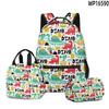 Classic Novelty Peculiar Cool Dinosaur 3D Printed 3pcs/Set Student School Bags Laptop Daypack Backpack Lunch Bag Pencil Case