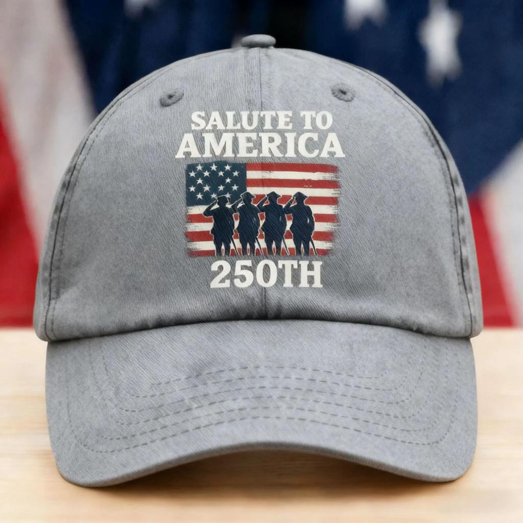 Cross-border popular washed old dad baseball cap US 250th anniversary hat sunscreen sunshade cap