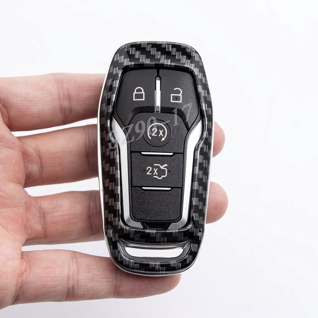 Carbon Fiber Key Cover Case For Ford Fusion Explorer Mustang Edge F150 Mondeo Lincoln Mkc Mkx Mkz