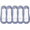 1/5pairs Fashion Women Solid Color Thin Boat Sock Summer Invisible Non Slip Absorbing Short Sock Breathable Soft Ice Silk Sock
