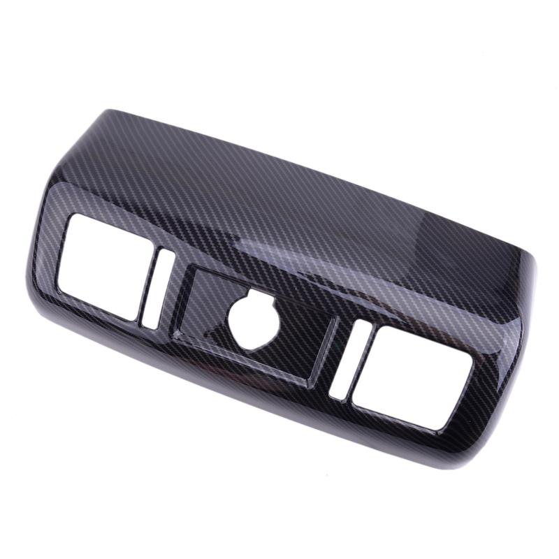 Black Carbon Fiber Style Inner Armrest Rear Air Vent Cover Trim Decorative Frame fit for Toyota Tundra 2007 2008 2009 2010-