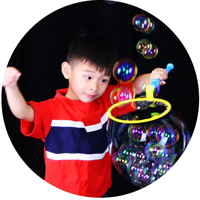 Onkel Blasen Spaß Großer Blasenstab mit Spezieller Seifenlauge für Große Blasen. Erzeuge große, unzerbrechliche Seifenblasen Spezielle Seifenblasenlösung für Kinder. ZU