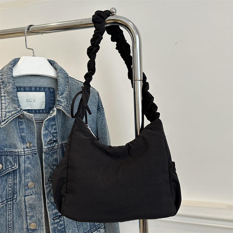 Modern Fashionable Women s Shoulder Bag Elegant Lightweight Casual Tote In Black White Khaki Green чёрный