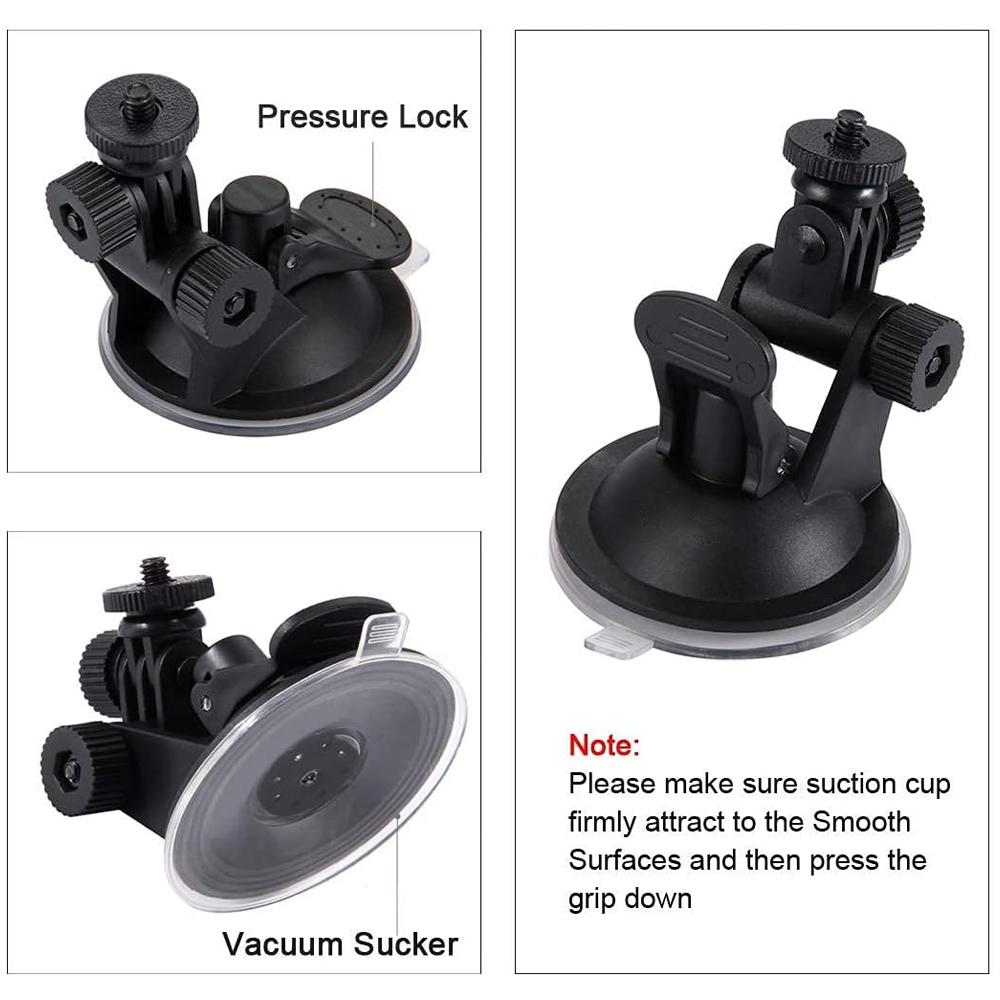 Suction Cup Mount Car Vehicle Window Windshield Holder For GoPro Hero 13 12 11 10 9 8 Insta360 X3 X2 X4 DJI OSMO Action Camera