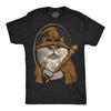 Mens Funny T Shirts Kitty Wizard Magic Cat Graphic Tee for Men
