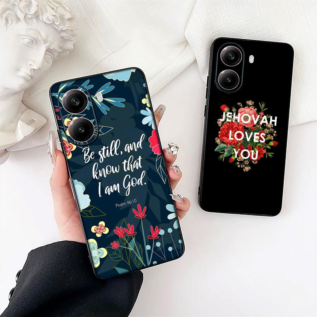 Bible Verse Christian Jehovah God Phone Cover for Xiaomi Redmi Note 13 14 ProPlus Pro Plus 14C A4 13C Pro+ Note14 Case