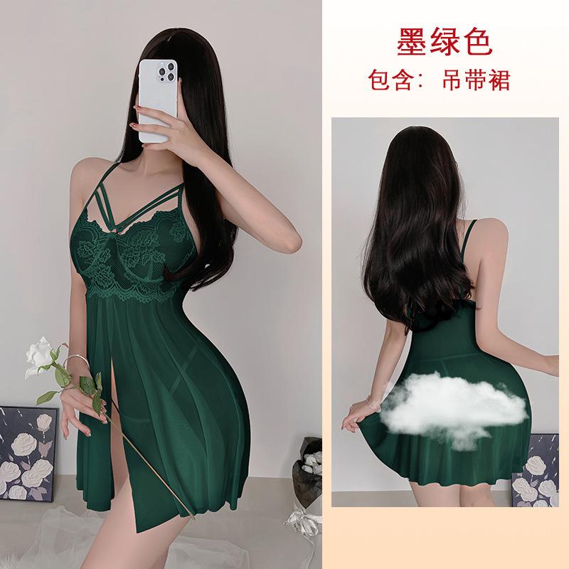 Mesh Sexy Nightgown for Women Summer Lace Patchwork Pure Desire Cami Loungewear 652 Flirty Lightweight Sleepwear Ideal for Summer Nights