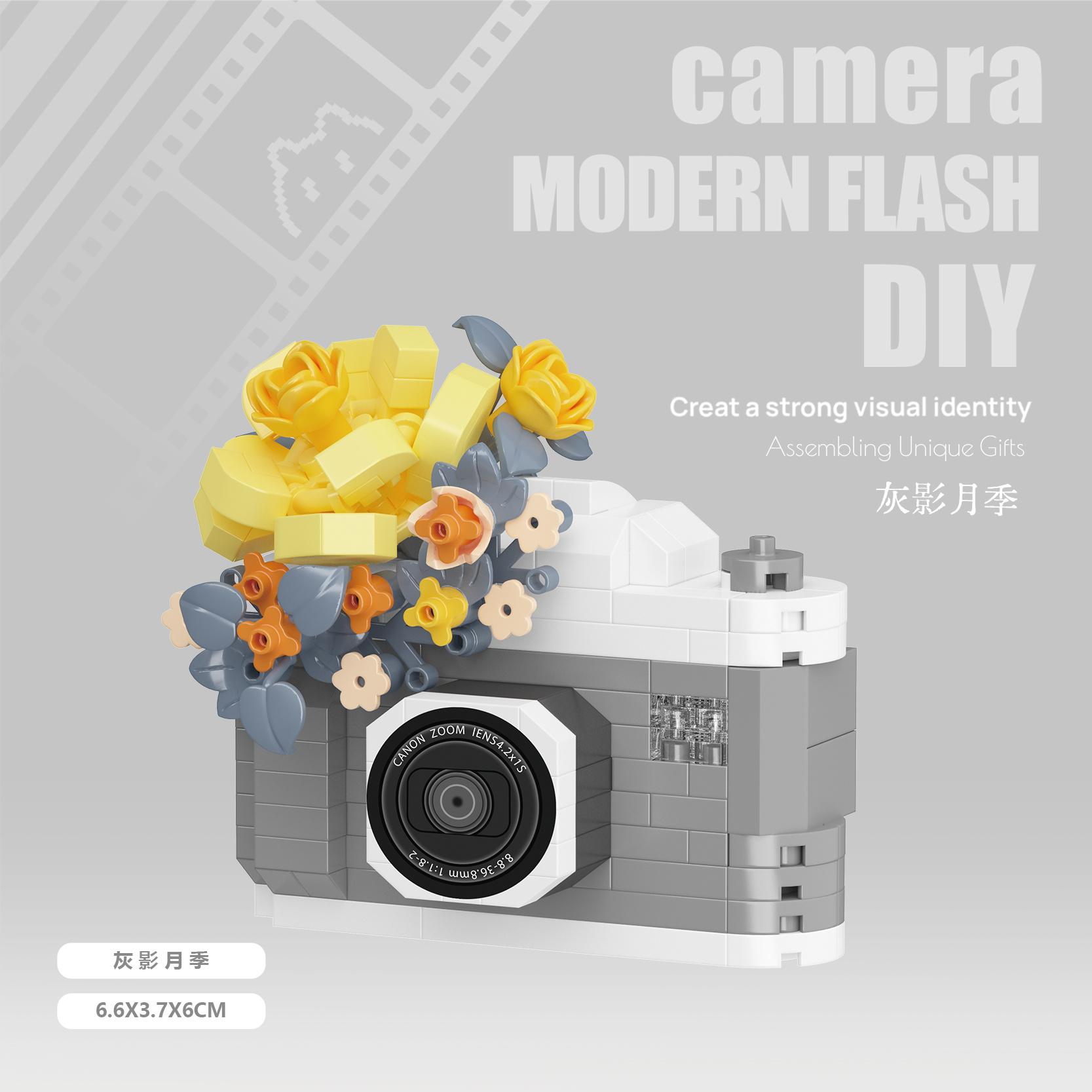 

Creative Camera&Flowers Building Blocks DIY Toys Small Particle Bricks Assembly Puzzle Toys For Kids Gifts Sets No box