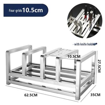 Stainless Steel Cutting Board and Knife Rack