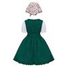 Girls Traditional Dress Oktoberfest Costume Country Style Apron Dress with Headscarf and Puff Sleeve Shirt for Kids