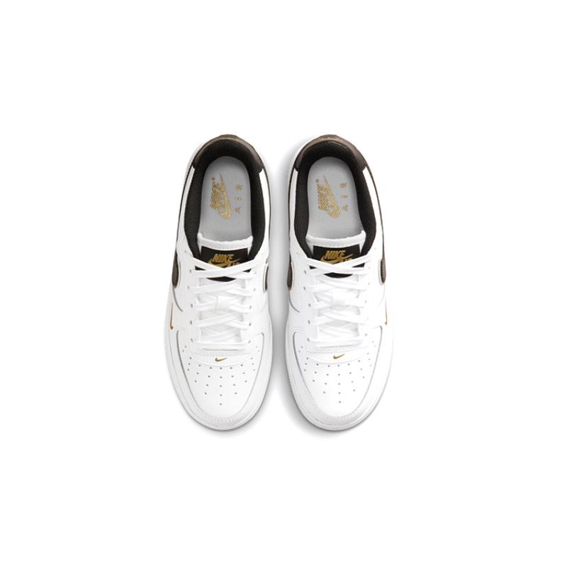 Nike Air Force 1 Low '07 LV8 Double Swoosh White Metallic Gold GS Sneakers DM3322-100