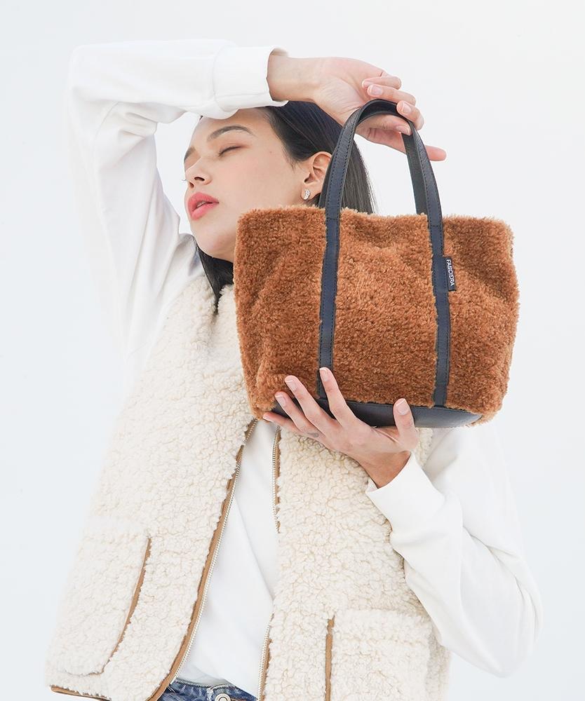 Fasciera Faux Suede Mini Tote Bag_Lea02