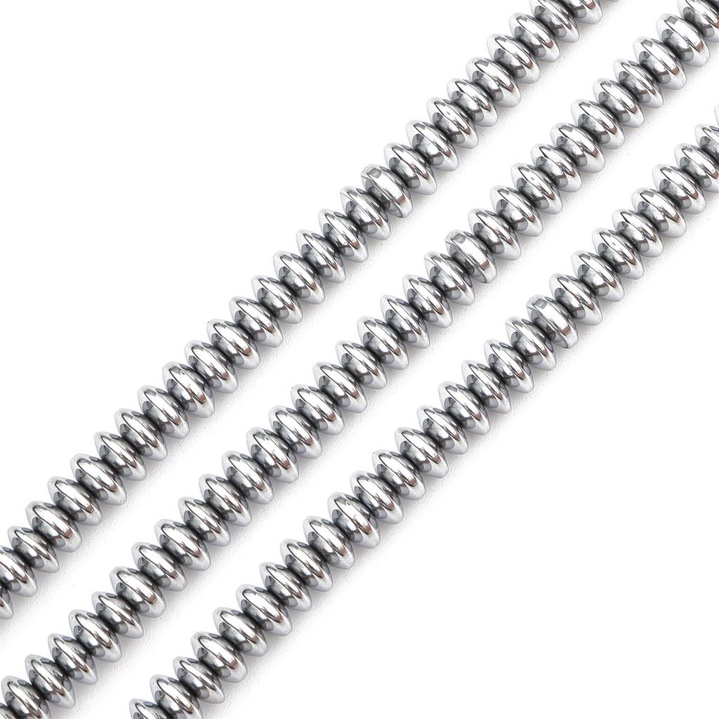 Naturstein Flat Rund Disk Hematitt Løs Avstandsperler For Øredobber Halskjede Armbånd Gjør-det-selv-smykketilbehør