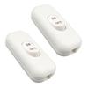 2Pieces Multipurpose Sturdy Lamp Switches 6A 250V Suitable Portable Accessory for All Electric Lighting Products