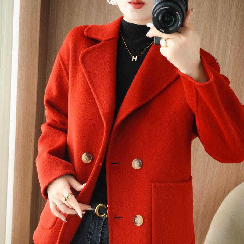Petite Wool Double-Faced Short Coat - Loose, Chic Style