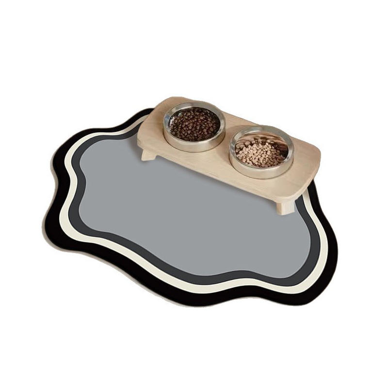 Pet Feeding Mat Cute Shape Dog Diatom Mud Bowl Mat Non-Slip Waterproof Home Decoration Pet Food Mat for Home Dog Feeding Prevent Food Spills