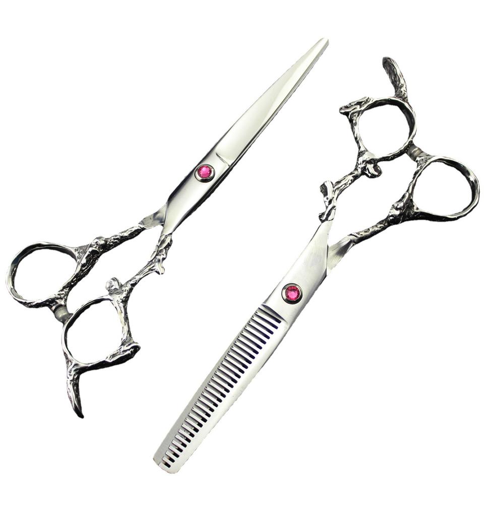 6.0 inch, color, strange dragon handle, hair scissors, hair scissors, flat scissors, tooth scissors can be determined outside LOGO 7H