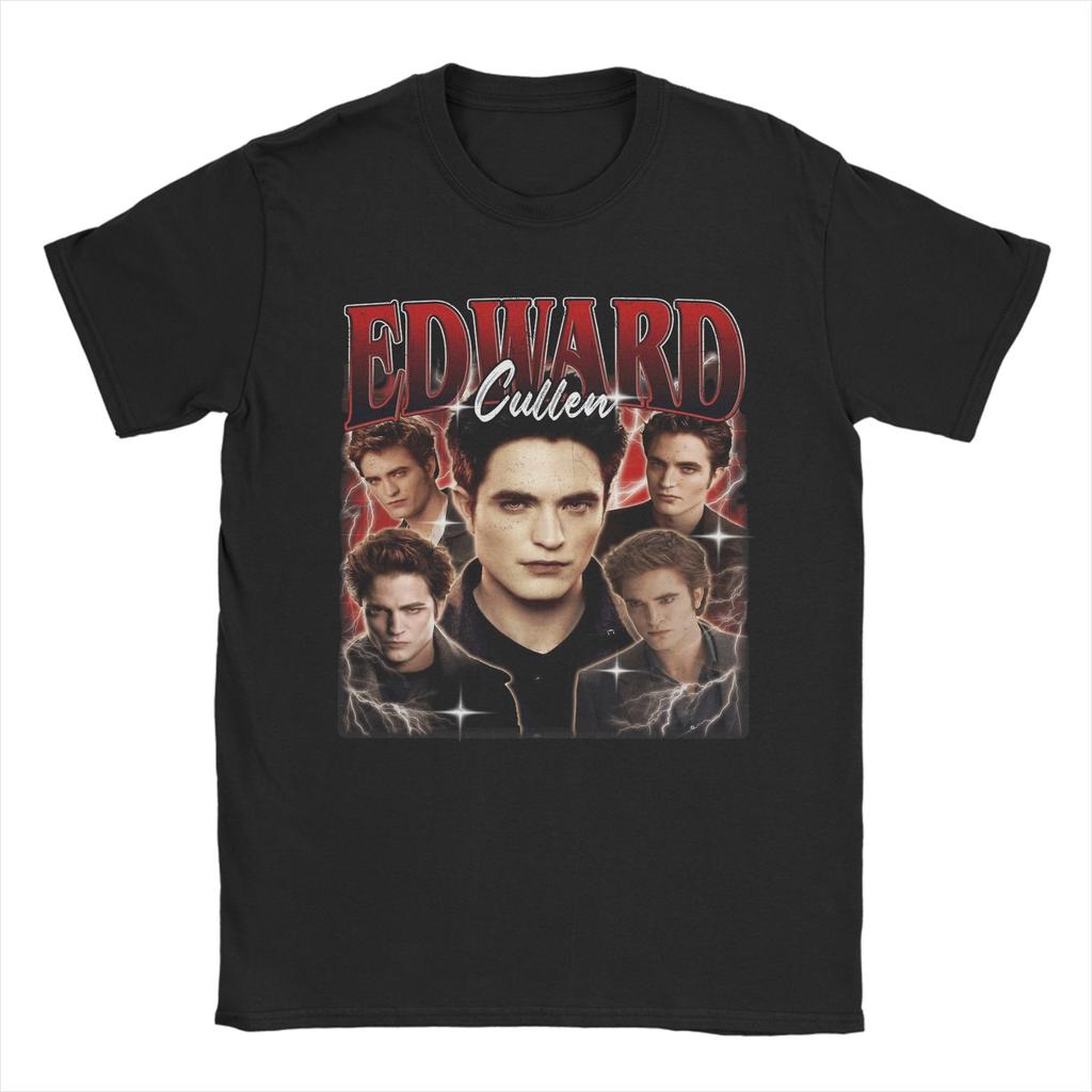 Creative Edward Cullen Vintage 90s Twilight TShirts for Unisex O Neck Pure Cotton T Shirt Short Sleeve Tee Shirt Clothing
