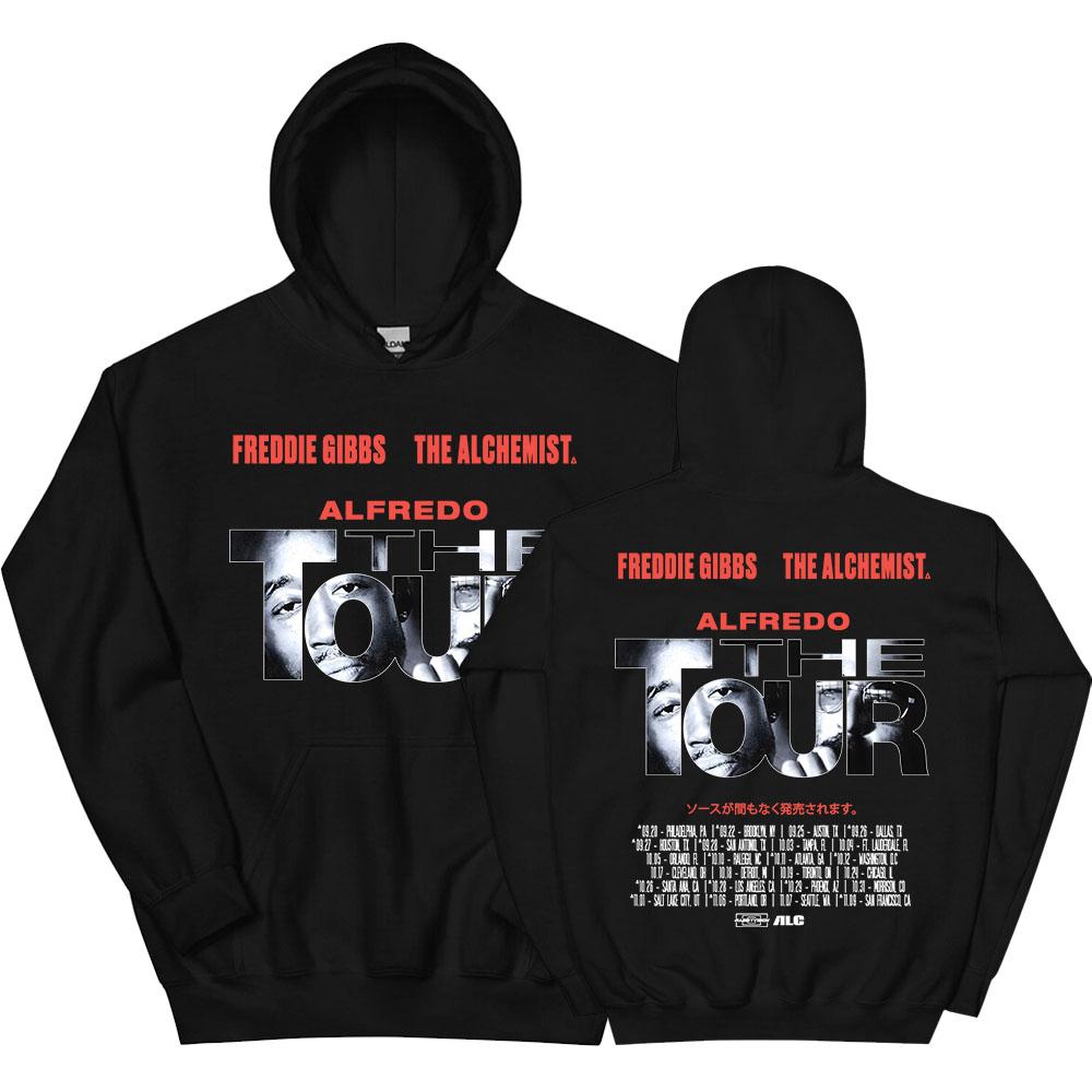Freddie Gibbs ALFREDO Tour Hoodies Autumn/Winter Loose Hooded Sweatshirts for Male Warm Fleece Men Women Pullovers Streetwear