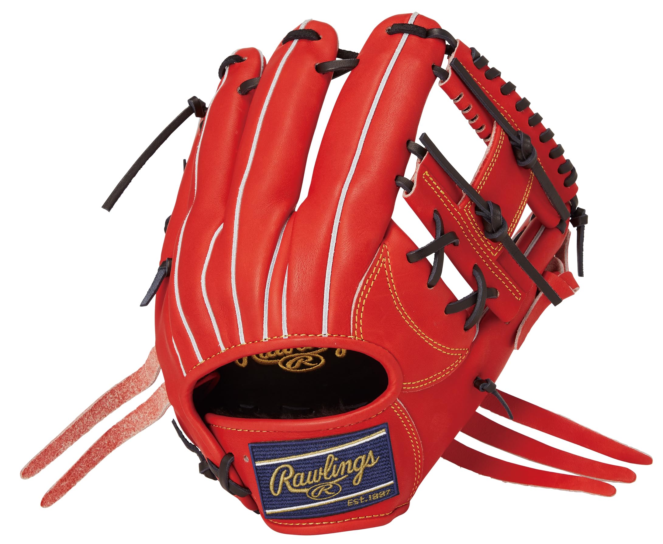 

Rawlings baseball adult size HOH PRO EXCEL size worn on left glove, softball, GR5HEN6X, red-orange [infielder], 11.2 (right-handed thrower, hand)