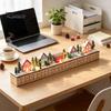 Holiday Countdown Calendar with Drawers Light-Up Wooden Christmas Village Advent Calendar, 24 Illuminated Snowy Cabin Display LED Lighted Scene