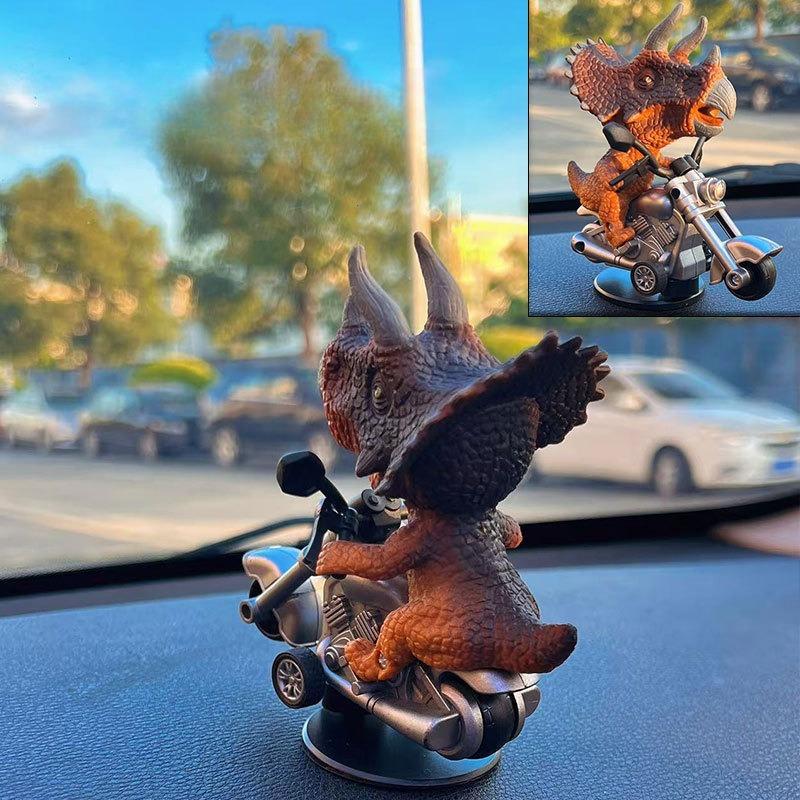 Car Drift Ornament Tyrannosaurus Rex Triangle Dragon Drift Decoration Car Dashboard Decor Car Creative Ornament Christmas Gift