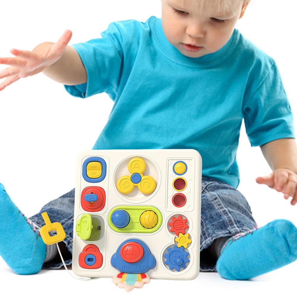 Montessori Activity Board Sensorik Spielzeug Montessori Spielzeug Motorik Board für Kleinkinder 1-3 Geschenke für Jungen Mädchen